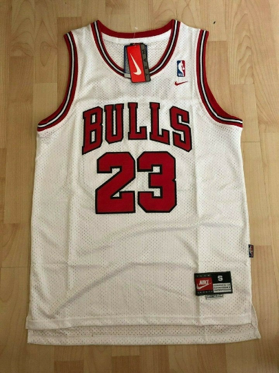 MJ Chicago Bulls White Sports Vintage Caa