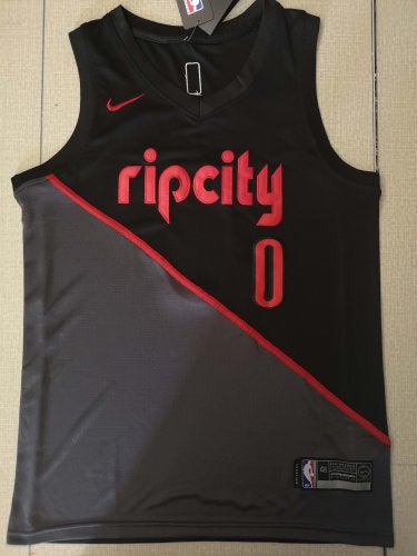 Damian lillard rip city jersey black hot sale